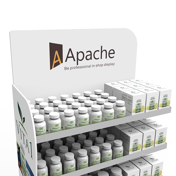 Hot Selling Pharmacy Drug Display Stand Wood Medicine Display Rack With Custom Logo — view 5