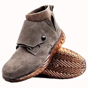 Haute Qualité Doux KPU Hommes Acier Orteil Respirant soudage Chaussures de sécurité bottes de sécurité Offre Spéciale produits