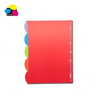 Separadores de Archivos de Papel Azul A4 de 5 Pestañas, Económicos y Ecológicos para Oficina, con Opción de Logotipo Personalizado Laminado, Impresión UV Offset, 2025