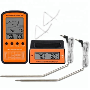 Novo Design Food churrasco Termômetro Digital Sem Fio com <span class=keywords><strong>Dual</strong></span> Sondas para a Carne, CHURRASCO, Churrasqueira, Forno, uso da cozinha - Product Image 2