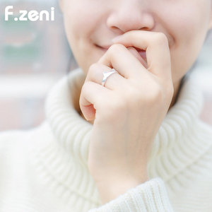Mode Kattenoren <span class=keywords><strong>Ring</strong></span> 925 Sterling Zilveren Kattenring Wit Verguld Kutjesring - Product Image 3