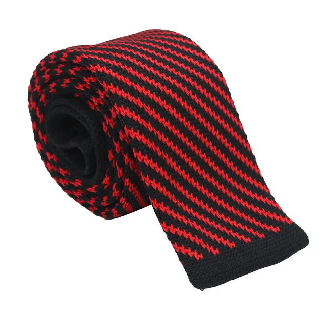Custom made nero rosso di trasporto della banda maglia cravatte