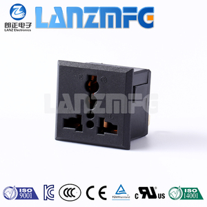 Mạ Cắm IEC Đầu Vào Công Nghiệp Ổ Cắm Điện Phổ Thông AC 2P Đồng Thau LZ-F-T3 250V 10A Ổ Cắm Mở Rộng LZ-14-T3 LANZMFG - Product Image 3