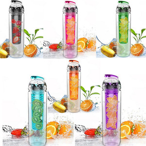 Nueva Botella de Agua Infusor Fruta Infusión Bpa Beber Jugo Botella tritan deportes botella con filtro de frutas - Product Image 1