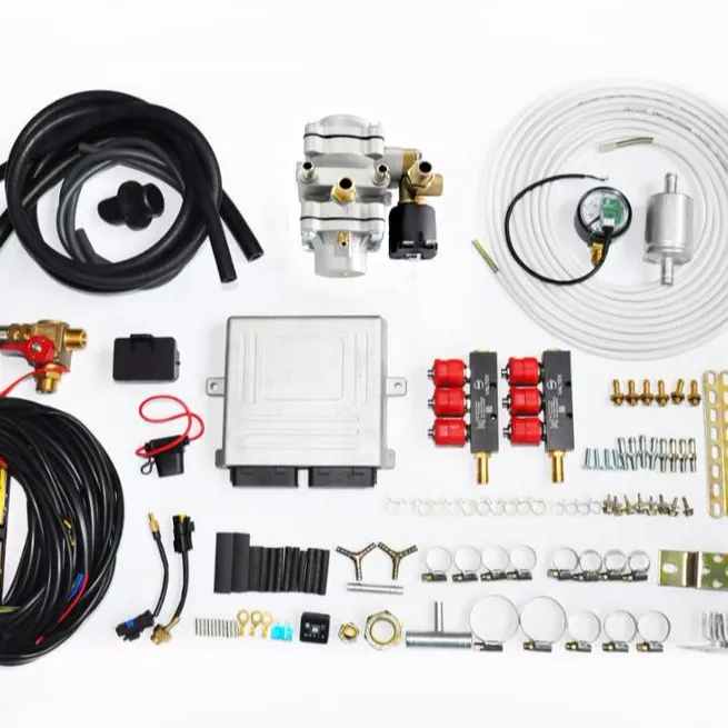 Kit de conversión de inyección secuencial CNG 6 CYL, equipo de sistema de combustible de gas automático, lpg, gasolina, kits de conversión automática