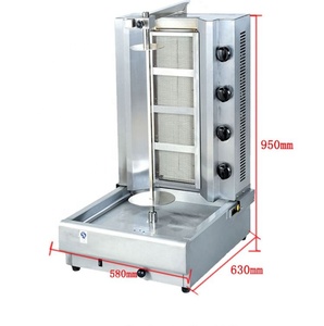 Máquina de Shawarma de Acero Inoxidable para Mesa, Hornos Industriales de Túnel, Horno de Gas para Doner <span class=keywords><strong>Kebab</strong></span> con Motor Principal - Product Image 4