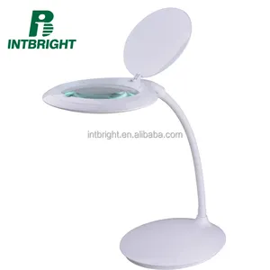 Base Table Lamp 5inch LED Reading Table Magnifier Adjustable Lamp Desk With Round Base For Beauty Salon Reading Lash