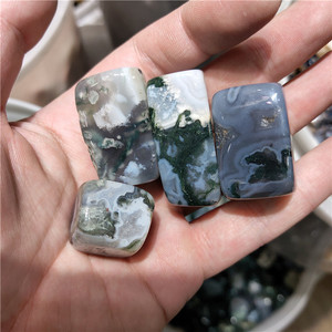 <strong>Natural</strong> Polished Aquatic <strong>Moss</strong> <strong>Agate</strong> Tumbled Stone <strong>Agate</strong> Tumble Polishing Stone Gravel