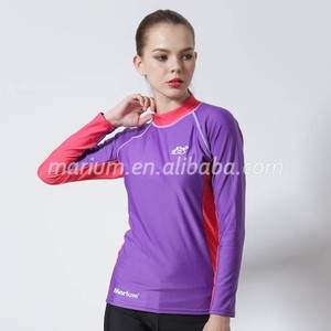 Adult Aqua Blue Swimming Rash Guard For Girls - Product Image 2