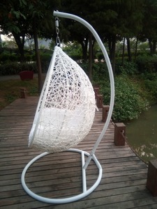 Wgcker balançoire œuf de patio extérieur blanche de mariage <span class=keywords><strong>chaise</strong></span> suspendue de balançoires de patio de conception originale - Product Image 5