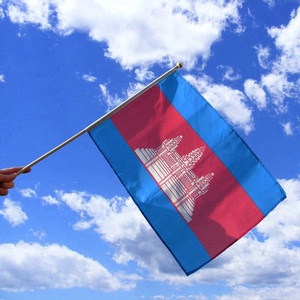 Drapeau <span class=keywords><strong>arc</strong></span>-<span class=keywords><strong>en</strong></span>-<span class=keywords><strong>ciel</strong></span> de poteau <span class=keywords><strong>en</strong></span> bois de polyester personnalisé de haute qualité pour une utilisation sportive pour l'affichage d'<span class=keywords><strong>agence</strong></span> de voyage avec logo personnalisé fabriqué au Cambodge - Product Image 4