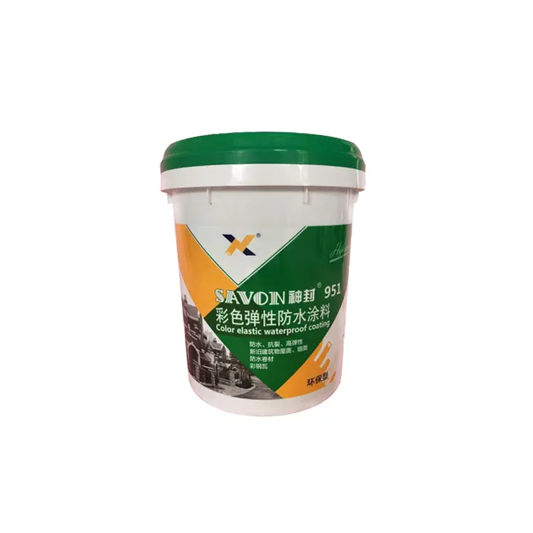 Coloured Special Polymer Elastic Waterproof Coating for Roof Wall Metal Wood