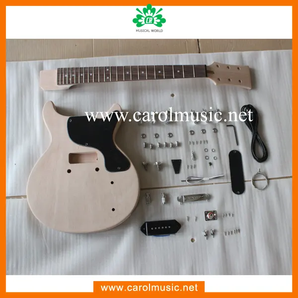 GK047, fábrica China, cuerpo de caoba, Kits de guitarra eléctrica