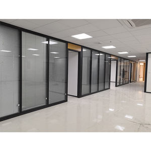 Partición de madera de vidrio con persianas, precio directo de fábrica, Partición de pared, diseño moderno, divisor de habitación de aluminio - Product Image 3