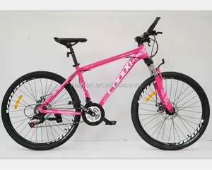 핑크 알루미늄 합금 프레임 21s 26 인치 산악 자전거 자전거 mtb 슈퍼 스포츠 자전거