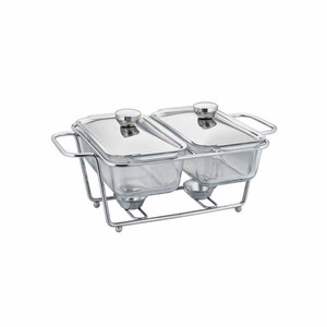 Egg-shaped Hot <strong>Food</strong> Warmer Buffet <strong>Server</strong> with Glass Dish - Product Image 1