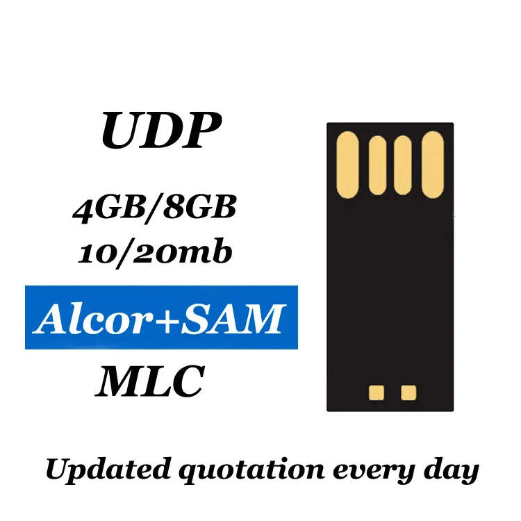 Jaster-puce usb 2.0 UDP, 8 go, sans étui, Micro mémoire Flash MLC/TLC, vente en gros, sans étui