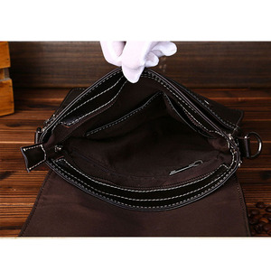 Borsa a <span class=keywords><strong>Tracolla</strong></span> in Vera Pelle Cowherd, Lussuosa e alla Moda, con Logo Personalizzato per <span class=keywords><strong>Uomo</strong></span>, 24x28x5cm - Product Image 6