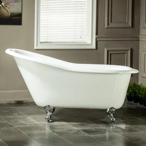 Porzellan freistehende Badewanne Kinder antike Baby rot transparente Gusseisen Badewannen 72