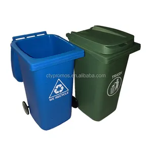 Customized Printed Plastic Cute Mini Trash Rubbish Can Pen Pencil Holder