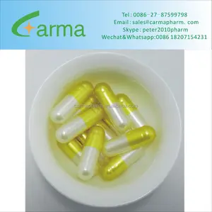 Medicinal metálico colorido perlas vacío cápsulas de oro