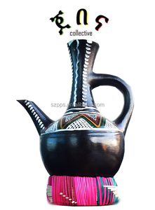 Ensemble <span class=keywords><strong>de</strong></span> café éthiopien Jebena, aua, avec <span class=keywords><strong>pot</strong></span> en argile, 14 pièces, - Product Image 5