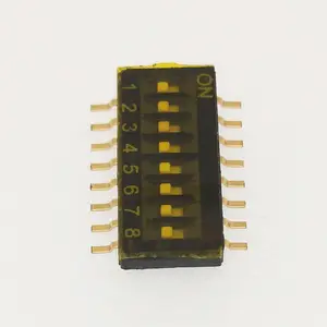 RoHS compliant 8 pposition dip switch half pitch 1.27mm pitch