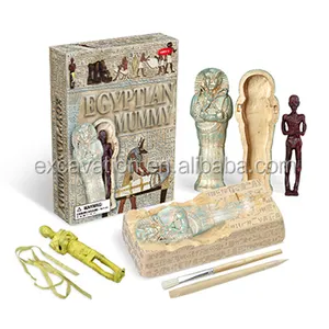 Children Design Paleontologist Educational Toys Stem Diy Archaeology Dig Discover Egypt Mummy Excavation Kit For Boys And Girls