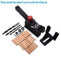 Guide de perçage de trou de cheville en bois Kit de foret de gabarit outil de positionnement de menuiserie