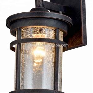 AB-003 Inno Casa Factory Peinture en aérosol sur mesure Support métallique extérieur écologique Lampe murale de jardin Abat-jour en verre cylindrique - Product Image 2