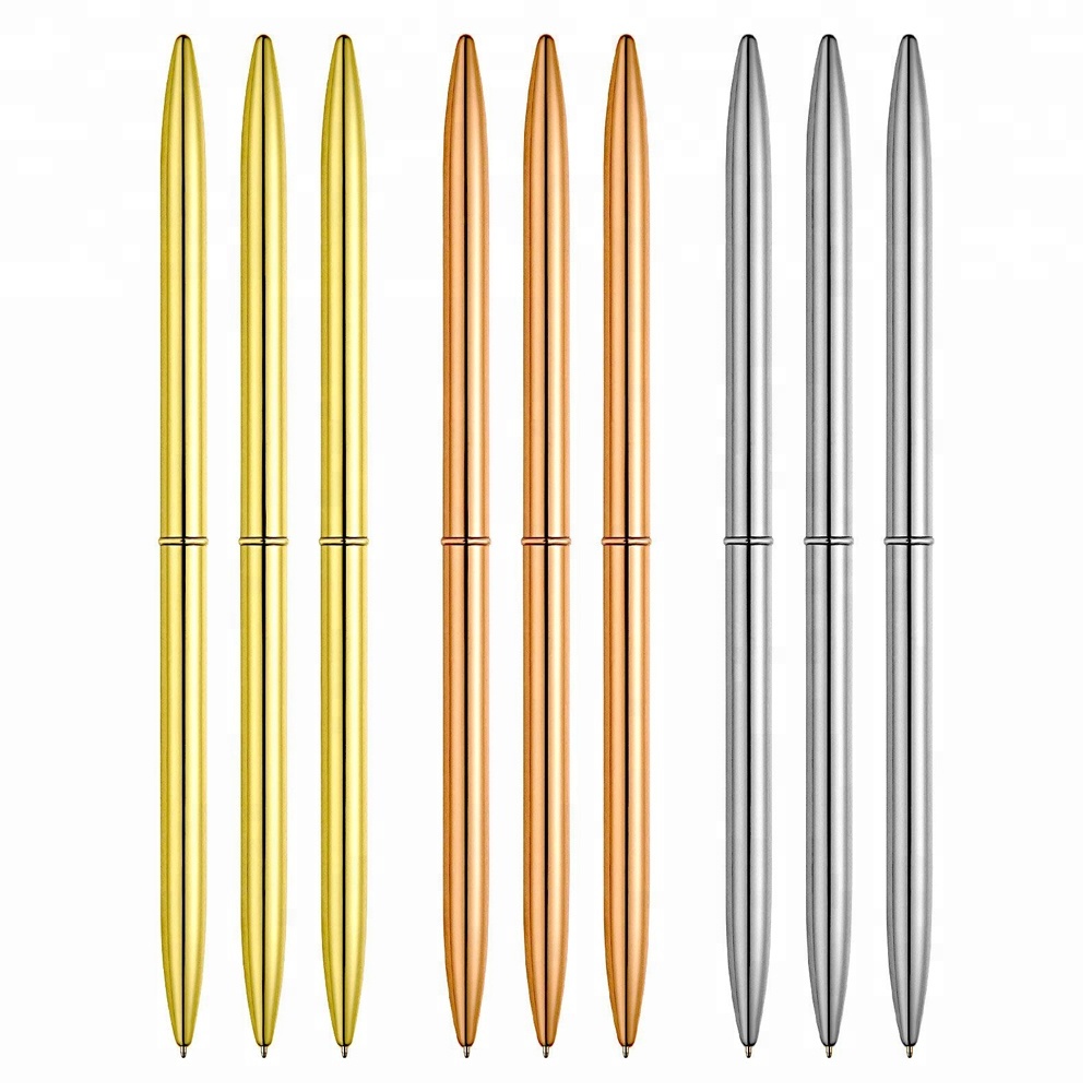 Сделанная на заказ Легкая металлическая ручка Черные чернила Шариковая ручка с лазерным логотипом