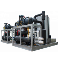 Machine à glace en flocons industrielle à refroidissement par eau OceanBlue 5000 kg avec moteur et pompe