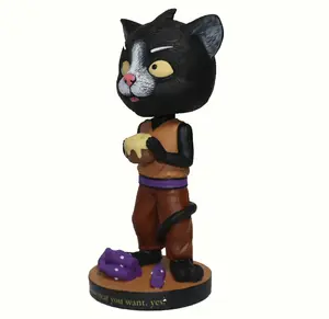 Resina bobblehead resprin eu não sou um gato juiz animal estatueta para crianças