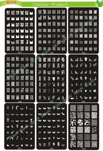 Nail Stamp Piatti di Immagine Francese Nail Art Stencil Completa Stampa Metallo Template Disegni - Product Image 3