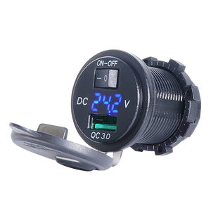 Kewig personnalisé QC3.0 double chargeurs de voiture USB charge rapide avec surveillance de tension et bouton de commutation pour téléphones mobiles et bateaux - Product Image 3