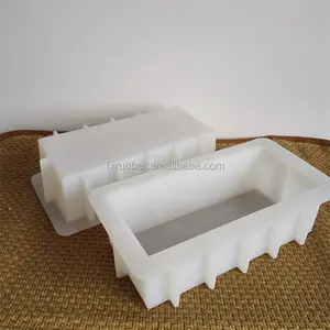 Изготовленные на заказ силиконовые формы для мыла ручной работы 8*3,5*2,5 дюймов бетонное прямоугольное мыло
