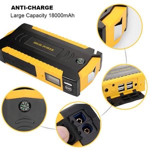 600Amp 12V 69800mAh 45W toplam çıkış 1400A tepe taşınabilir motosiklet ve araba atlama marş lastik ile hava pompası kıvılcım geçirmez LED ışık - Product Image 3