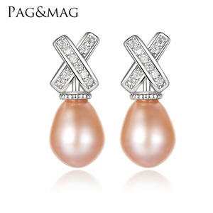 Orecchini a Perno da Sposa in Argento Sterling 925 con Perle per Donne e Ragazze PAG&<span class=keywords><strong>MAG</strong></span> - Product Image 1
