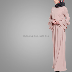 Vêtements islamiques modeste pour femmes, mode élégante, unie, manches spéciales, dubaï <span class=keywords><strong>Abaya</strong></span>, Sexy, filles musulmanes, <span class=keywords><strong>Photos</strong></span> - Product Image 3