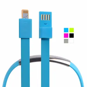 Armband Usb Datakabel, Coloful Micro Silicone Usb-oplaadkabel voor iPhone