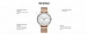 Orologio <span class=keywords><strong>da</strong></span> <span class=keywords><strong>Donna</strong></span> OEM Moderno e Alla Moda, Impermeabile, con Cinturino Sottile, Oro Rosa, Movimento al Quarzo - Product Image 5
