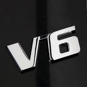 ขายส่ง Italic รถ4wd รถโลหะสัญลักษณ์3D สเตอริโอตกแต่งรถการกำจัด V6ป้ายสติกเกอร์ - Product Image 3