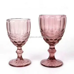 Colored Diamond <strong>Glass</strong> Goblet Sundae Cup <strong>Champagne</strong> Flute <strong>Vintage</strong> Cut <strong>Glass</strong> of Embossed Pattern Wine <strong>Glasses</strong> for Wedding Party - Product Image 1