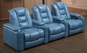 مسرح منزلي مزدوج كرسي كرسي أريكة الاقسام السينما مستلق الأثاث الحديثة أريكة لغرفة المعيشة جلد طبيعي loveseats - Product Image 6