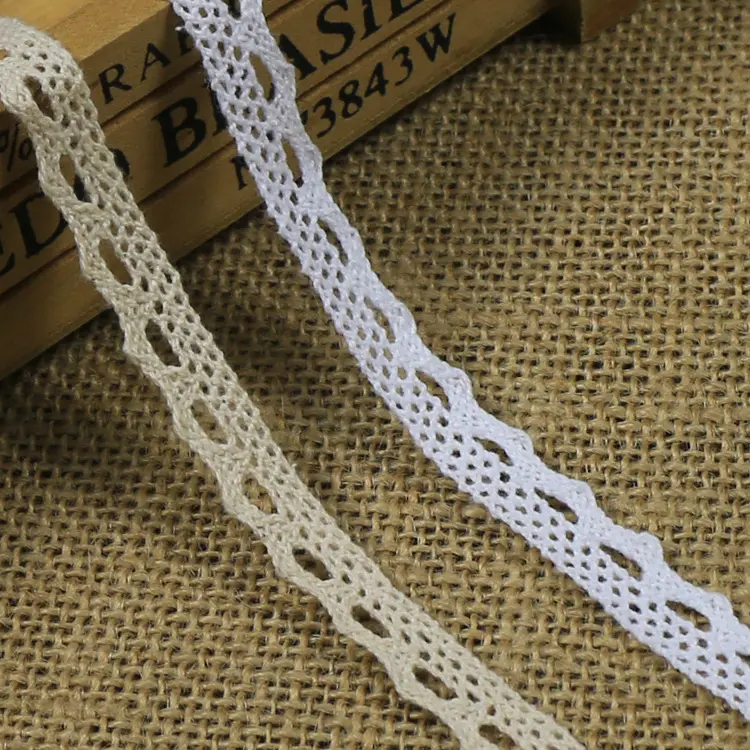 High Quality Knitted Cotton Lace 1.1CM,Organza 100% Cotton Lace tape