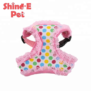 Encaje de color rosa pequeña arnés del perro y la correa del <span class=keywords><strong>chaleco</strong></span> de malla <span class=keywords><strong>para</strong></span> mascotas cachorro de gato - Product Image 2