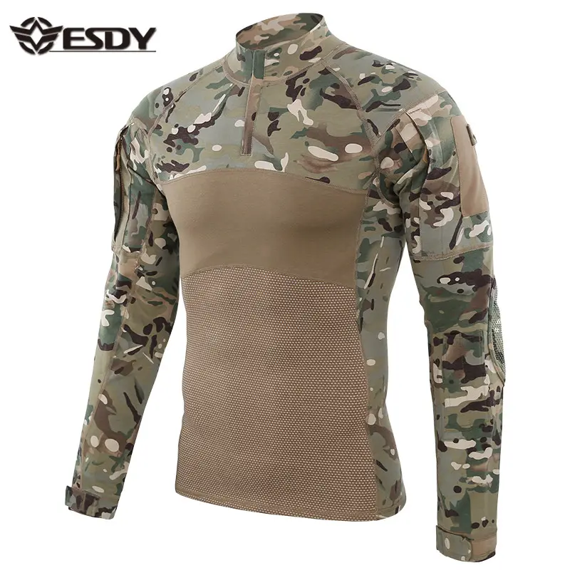 Camicia tattica da allenamento per la caccia ESDY camicia da combattimento mimetica