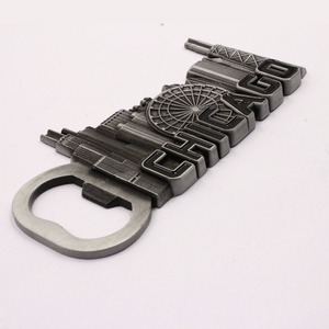 Ouvre-bouteille magnétique de réfrigérateur USA Souvenir Metal <span class=keywords><strong>Skyline</strong></span> Chicago - Product Image 5