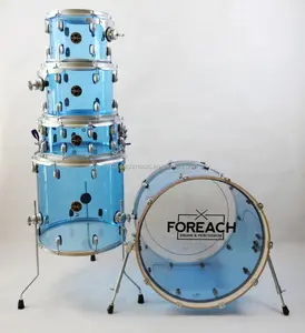 Set Drum Akrilik Biru Mulus