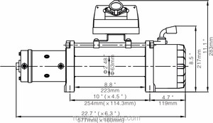 <strong>Runva</strong> large pulling force electric <strong>winch</strong> for auto ewx9500-q 9500 lbs (4309 kgs) jeep  truck&suv - Product Image 3
